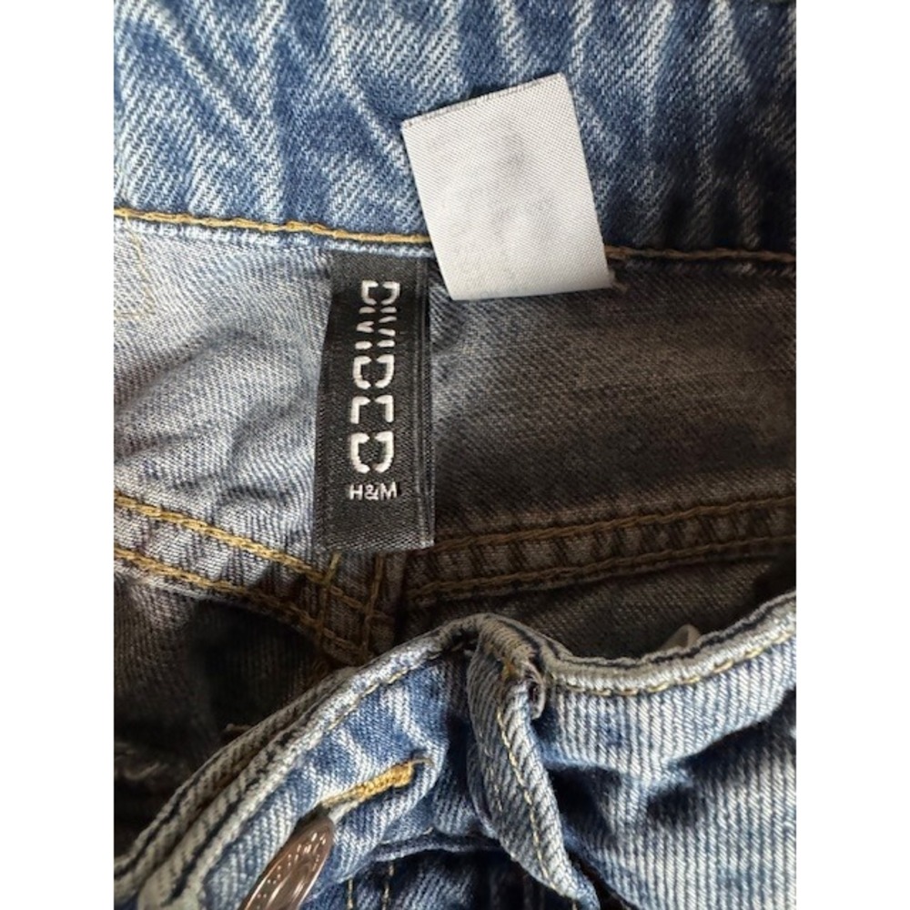 H&M Jeans Womens 2 Divided Wide Leg High Waisted Light Wash Denim 0814631023 - Picture 5 of 9